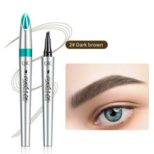 Load image into Gallery viewer, ⏰3D Waterproof Microblading Eyebrow Pen 4 Fork Tip Tattoo Pencil
