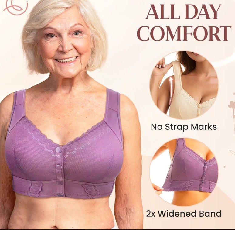 💝Mother Day's Sale💝2024 New Stretchy Front Closure Breathable Bra for Seniors