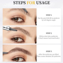 Load image into Gallery viewer, ⏰3D Waterproof Microblading Eyebrow Pen 4 Fork Tip Tattoo Pencil
