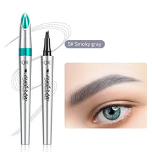 Load image into Gallery viewer, ⏰3D Waterproof Microblading Eyebrow Pen 4 Fork Tip Tattoo Pencil
