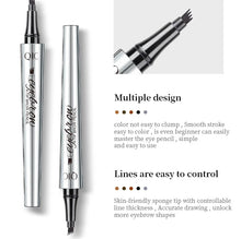 Load image into Gallery viewer, ⏰3D Waterproof Microblading Eyebrow Pen 4 Fork Tip Tattoo Pencil
